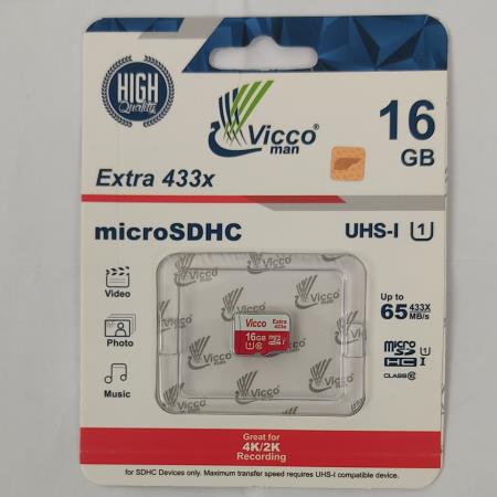 کارت حافظه microSDHC ویکو من مدل 433X کلاس 10 استاندارد UHS-I U1 سرعت 65MBps ظرفیت 16 گیگابایت