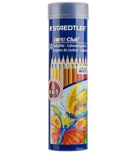 مداد رنگی 24 رنگ استدلر مدل نوریس کلاب استوانه ای