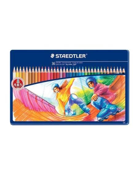 مداد رنگی 36 رنگ با جعبه فلزی