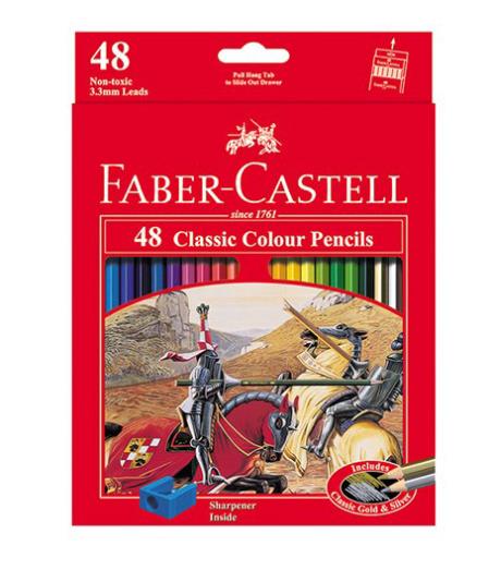 مداد رنگی 48 رنگ فابر کاستل جعبه مقوایی