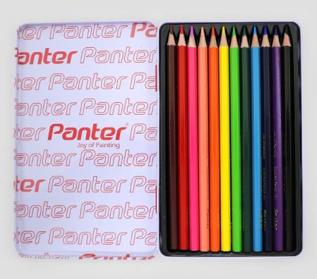 مداد رنگی 12 رنگ پنتر جعبه فلزی