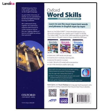 کتاب Oxford Word Skills Elementary Vocabulary Second Edition اثر Ruth Gairns And Stuart Redman انتشارات الوندپویان