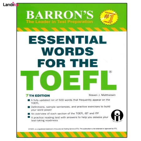 کتاب Essential Words For TOEFL اثر Steven J. Matthiesen انتشارات الوندپویان