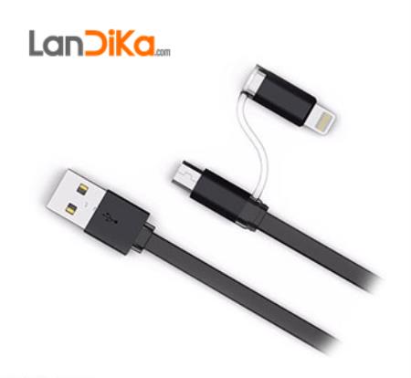 کابل دو کاره Lightning و Micro USB الدینیو مدل LDNIO LC84