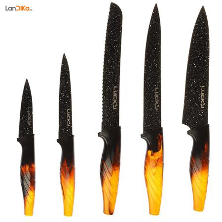ست چاقوی 6 پارچه لاکی مدل LK-NK17