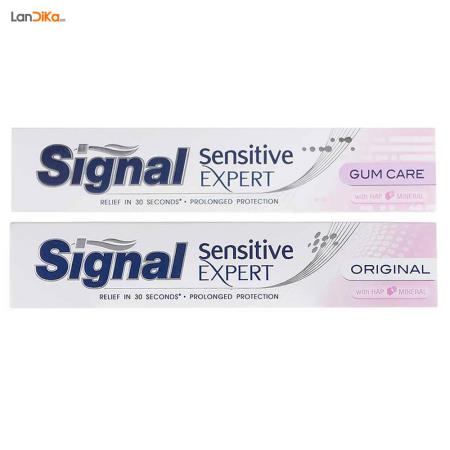 پک خمیر دندان سیگنال Sensetive Expert مدل Gum Care و Original