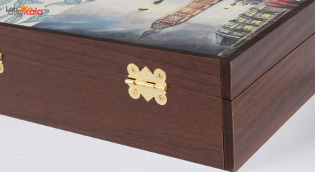 جعبه چای و نسکافه چوبی مدل 120