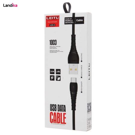 کابل تبدیل USB به MicroUSB لیتو مدل LD - 3 طول 1 متر