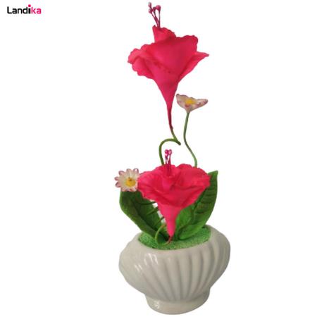 گلدان به همراه گل مصنوعی مدل لاله