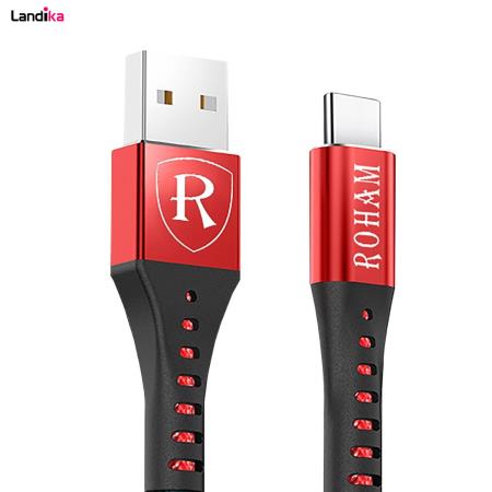 کابل تبدیل USB به USB-C رهام مدل RO69 طول 1.2 متر