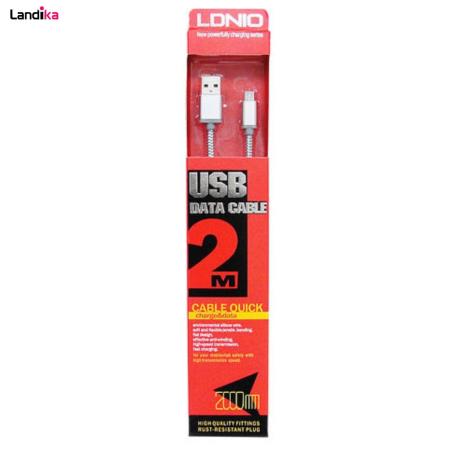کابل تبدیل USB به microUSB الدینیو مدل LS17 به طول 2 متر