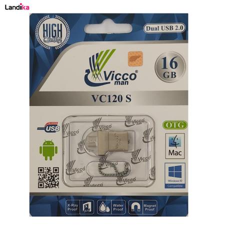 فلش مموری ویکو من مدل VC120S OTG USB2.0 ظرفیت 16 گیگابایت