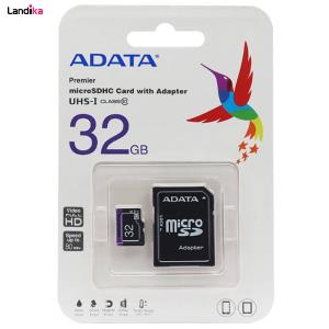کارت حافظه MicroSD ای دیتا مدل Premier استاندارد UHS-I U1 ظرفیت 32 گیگابایت به همراه خشاب