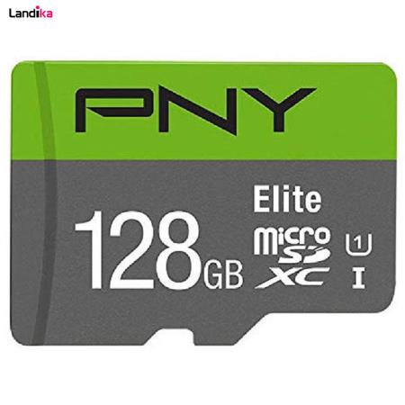 کارت حافظه microSDXC پی ان وای مدل Elite کلاس 10 استاندارد UHS-I U1 سرعت 100MBps ظرفیت 128 گیگابایت به همراه آداپتور SD