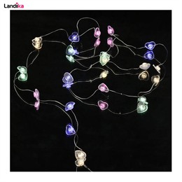 ریسه مفتولی طرح قلب فانتزی USB رنگی ۲٫۶ متری