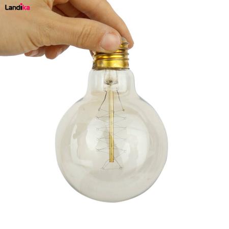 لامپ ادیسونی دکوراتیو ۴۰ وات حبابی مدل G95 با سر پیچ E27
