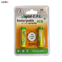 باتری قلمی قابل شارژ CFL مدل 1100mah AA بسته 2 عددی