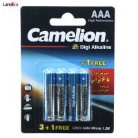 باتری نیم قلمی Camelion Digi Alkaline LR03 1.5v AAA بسته 4 عددی