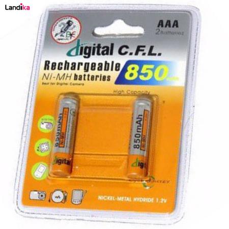 باتری نیم قلمی قابل شارژ CFL مدل 850mah AAA بسته 2 عددی