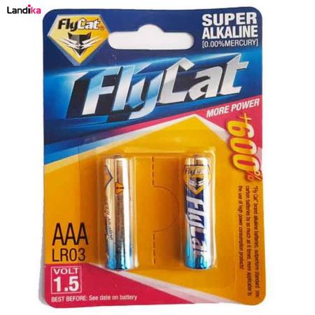 باتری نیم قلمی برند FLYCAT LR03 AAA سوپر آلکالاین