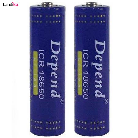 باتری شارژی دیپند ۱۸۶۵۰ بسته 2 عددی