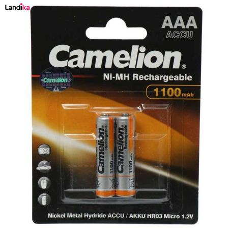 باتری نیم قلمی قابل شارژ کملیون مدل ACCU 1100mAh بسته ۲ عددی