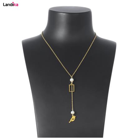 گردنبند طلا 18 عیار زنانه مدل قفس پرنده 0.04 گرم