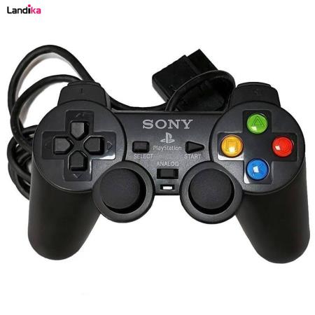دسته بازی تکی شوکدار Sony PS2 دکمه رنگی پک دار
