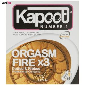 کاندوم کاپوت مدل Orgasm Fire X3 بسته 3 عددی