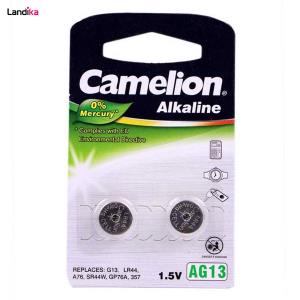 باتری سکه ای Camelion Alkaline AG13 پک ۲ عددی