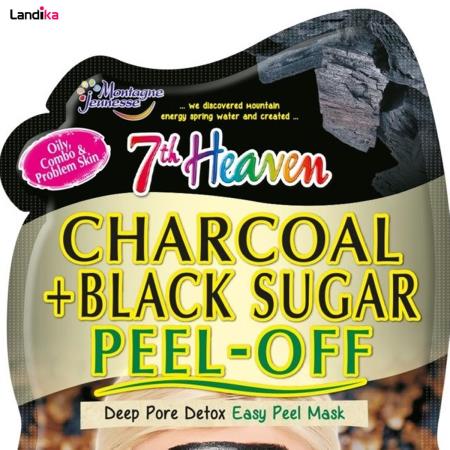 ماسک صورت مونته ژنه سری 7th Heaven مدل Charcoal Black Sugar peel-off حجم 10 گرم