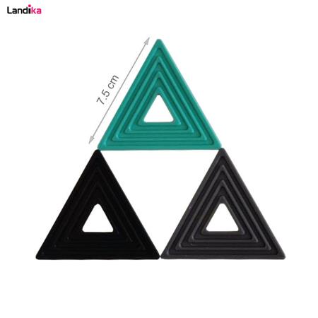 زیر لیوانی سگالش مدل هندسی طرح مثلثی مجموعه سه‌عددی