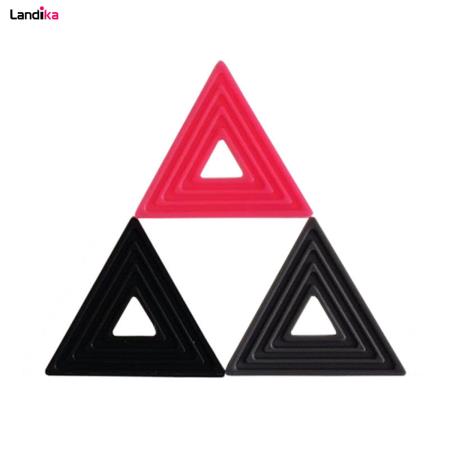 زیر لیوانی سگالش مدل هندسی طرح مثلثی مجموعه سه‌عددی