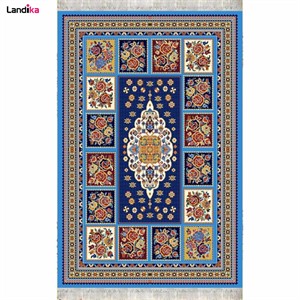 گلیم فرش ماشینی کاشان طرح عرفان آبی
