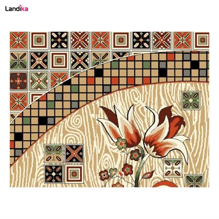 گلیم فرش ماشینی کاشان طرح گل رز