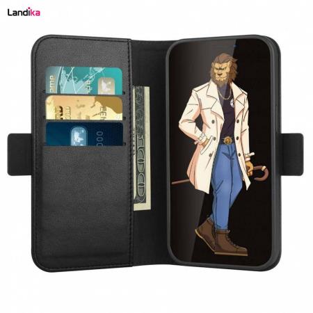 کیف چرمی iPhone 13 Pro maxمدل Green Lion 2 in 1 Magsafe Leather Wallet