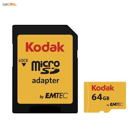 کارت حافظه‌ میکرو اس دی کداک UHS-I U1کلاس 10 سرعت 85MBps استاندارد 64GB