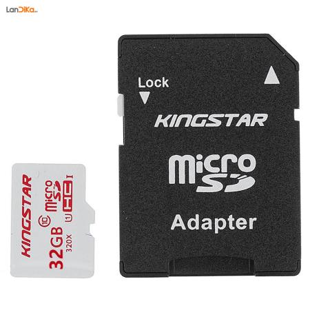 کارت حافظه microSDHC کینگ استار کلاس 10 استاندارد UHS-I U1 سرعت 45MBps همراه با آداپتور SD ظرفیت 32 گیگابایت