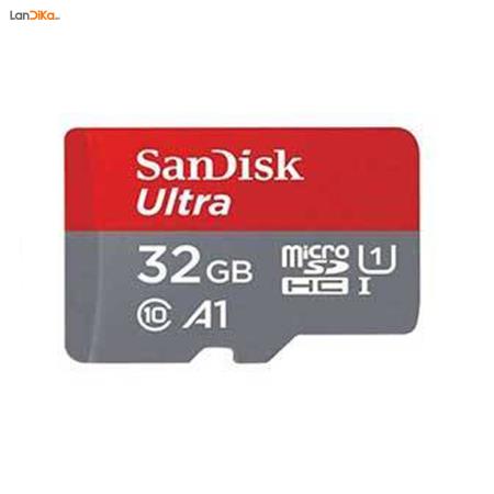 کارت حافظه microSDHC سن دیسک مدل Ultra کلاس 10 و A1 استاندارد UHS-I U1 سرعت 98MB/s 653X همراه با آداپتور SD ظرفیت 32 گیگابایت